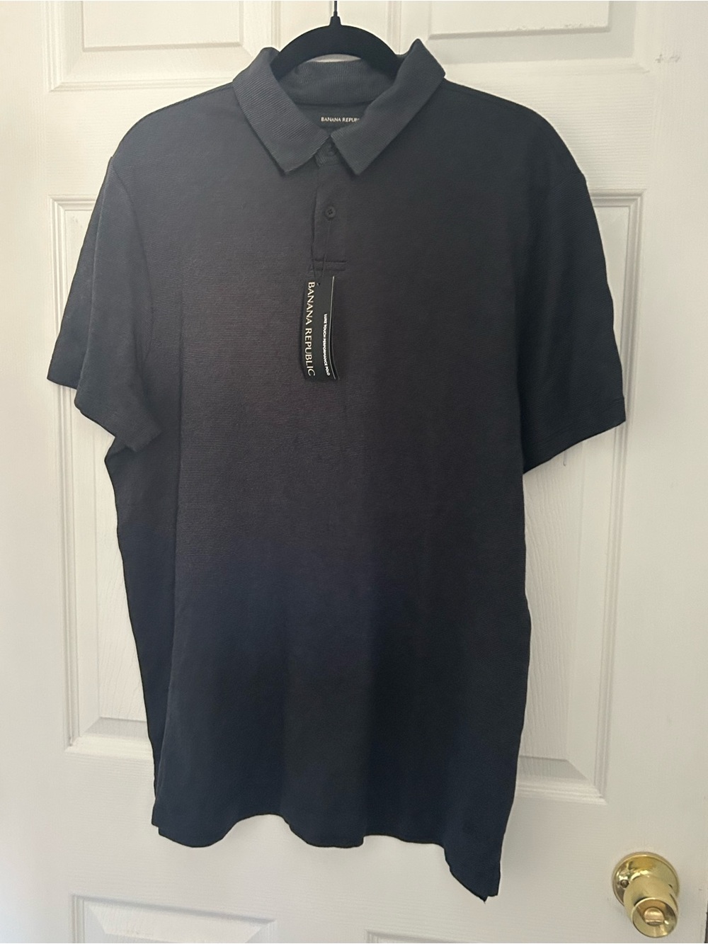 Banana Republic Men's Black Polo with Classic Collar